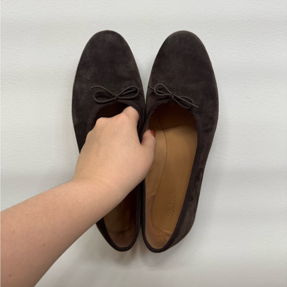 Madewell April Brown Suede Ballet Flats